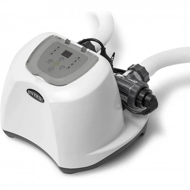 INTEX KRYSTAL CLEAR SALTWATER SYSTEM WITH E.C.O. (ELECTROCATALYTIC OXIDATION) FOR UP TO 15000-GALLON ABOVE GROUND POOLS, 110-120V WITH GFCI N4