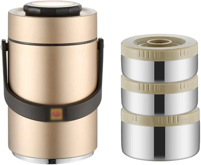 Portable Large Capacity Vacuum Insulation Bento Lunch Box Leak-Proof Food Storage Container Outdoor P6