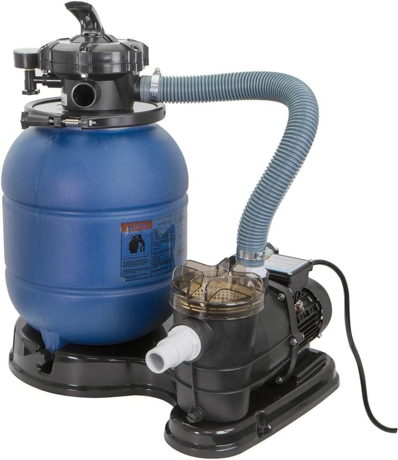 13-inch sand filter, 0.75 horsepower, swimming pool pump, 2400 gallons per hour, suitable for outdoor swimming pool package, multi-interface valve, maximum capacity 10000 gallons, 1-1/4 inch NPT interface B1