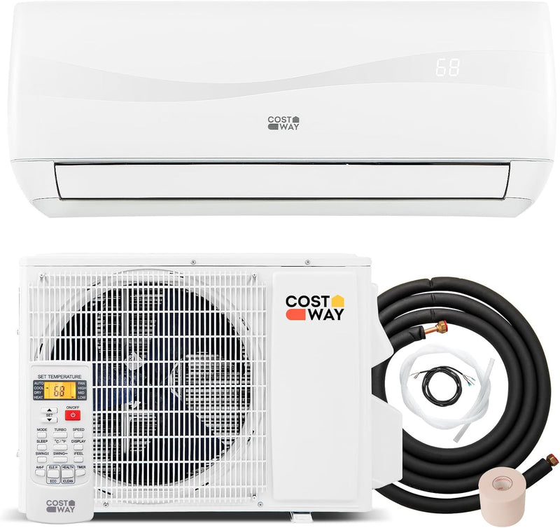 12000-watt mini split air conditioner and heater, 20 energy efficiency rating, 115 volts, wall-mounted tubeless air conditioning unit, capable of cooling rooms with an area not exceeding 750 square feet, energy-efficient inverter air conditioner equi G5