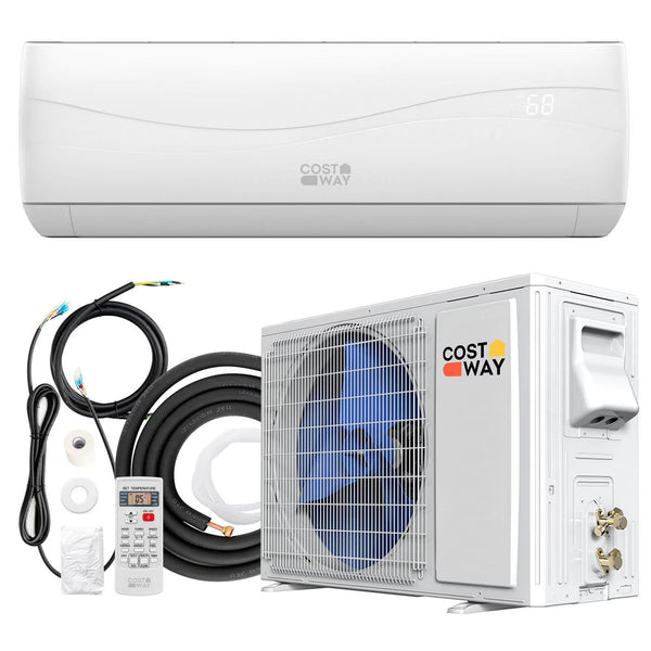 Costway 18000 BTU Mini Split Air Conditioner Heater 19 SEER2 1250 Sq. Ft Coverage Z9