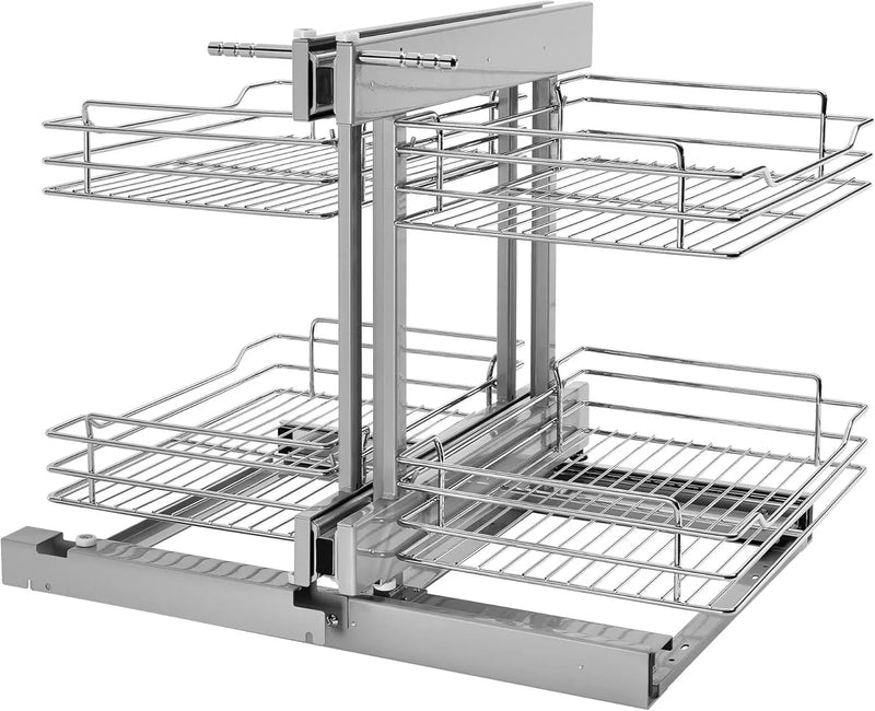 18-inch double-layer removable shelves with 4 shelves, silver color L4