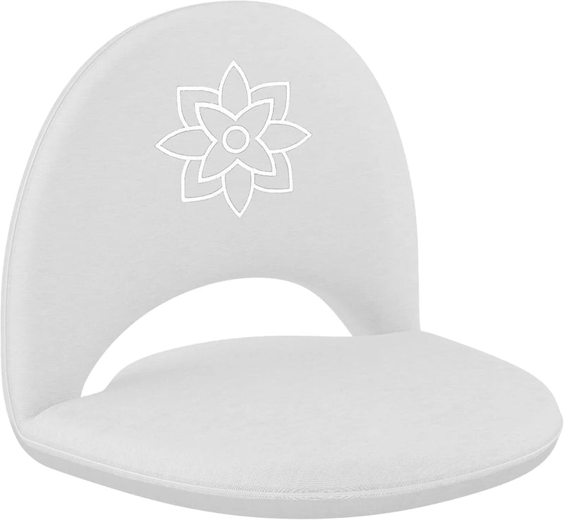 Mindful Modern Meditation Chair | Adjustable Floor Chair with Back Support | Padded Floor Seat for Posture Support and Comfort | Portable Folds Flat for Storage | Indoor/Outdoor Use | Slate Grey R9
