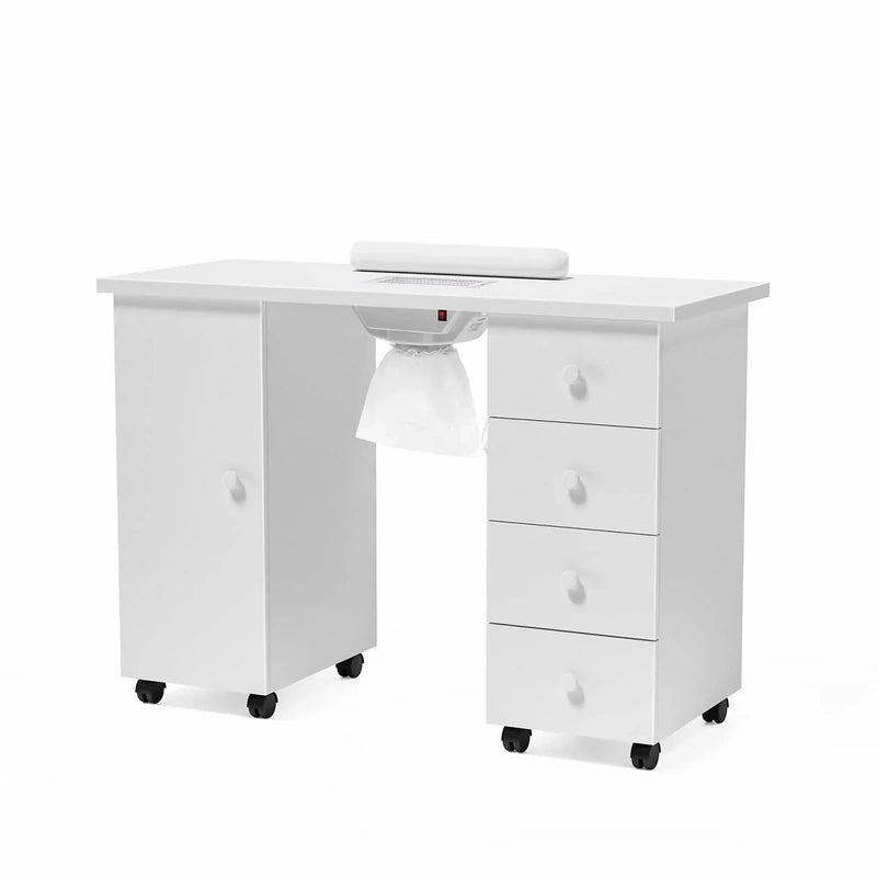 OmySalon Manicure Table Nail Desk w/Electric Downdraft Vent E4