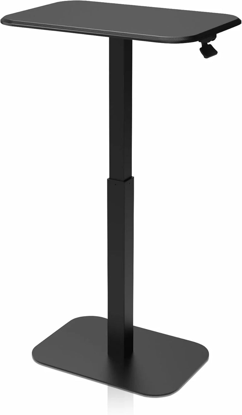 Adjustable height side table, a versatile decorative item suitable for both home and office settings. It features precise engineering for effortless height adjustment, ensuring excellent stability (white base and carbon fiber tabletop) U1
