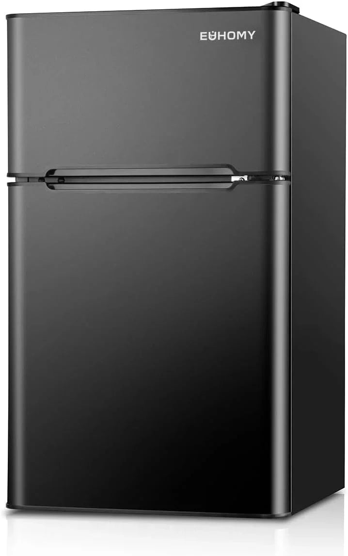 Euhomy Mini Fridge with Freezer, 3.2 Cu.Ft Mini Refrigerator with Freezer E4