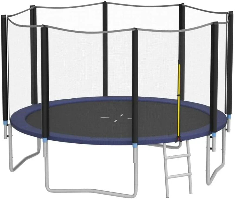 8 feet, 10 feet, 12 feet, 14 feet, 15 feet, 16 feet children's and adult trampolines. Certified by ASTM with netting. Made of thick steel plates, durable, suitable for outdoor large-scale leisure trampolines in various weather conditions, equipped wi S1