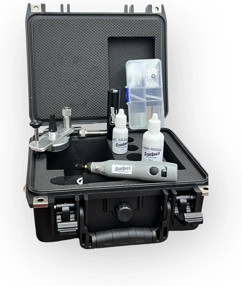 Clearshield Windshield Repair Kit Professional Auto Glass Repair Kit for Rock Chip or Cracks - Restores to a Fine Smooth Finish (1,000 Repairs) K7