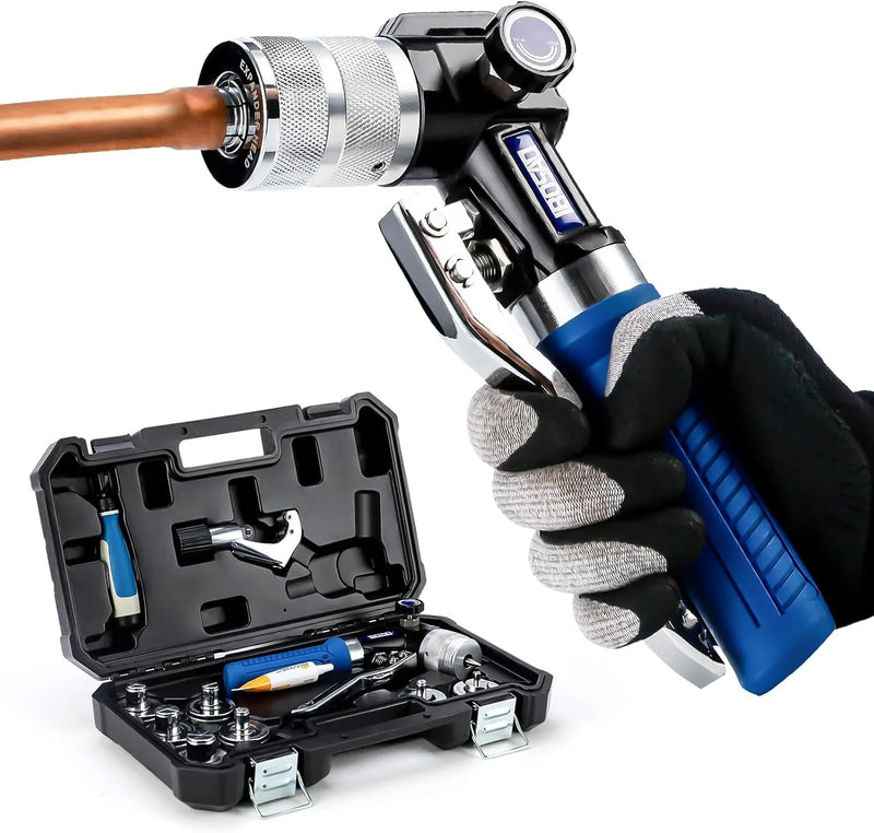 Hydraulic tube expanding tool kit, used to expand 3/8-inch copper tubes to 1-1/8 inches. N6