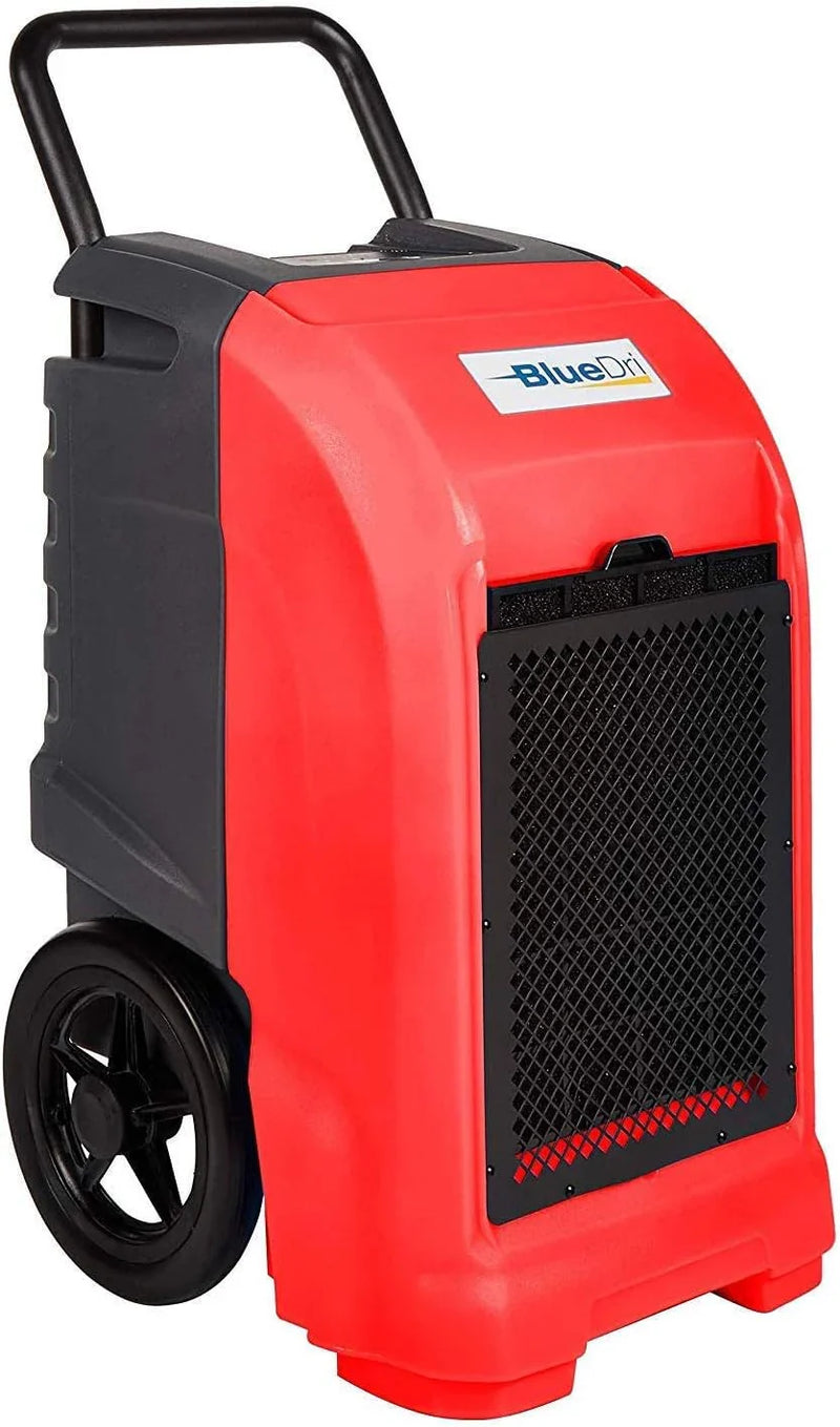 Commercial dehumidifier, suitable for homes, basements, garages and workplaces. Industrial water loss treatment equipment - a set of 1-piece, blue W2