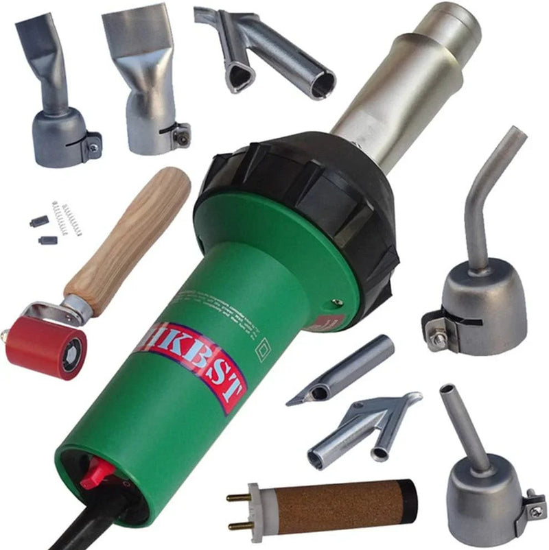 Hot Air Plastic Welder 110V 1600W Heat Gun Professional Welding Torch Gun for PVC, TPO, Vinyl Roof,Plastic Welding Kit with Welding Nozzles, Seam Rollers,All in one Plastic Welder Repair Kit G7