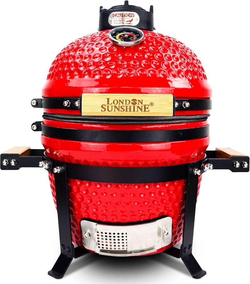 13-inch ceramic Kamodo charcoal barbecue grill - red A4