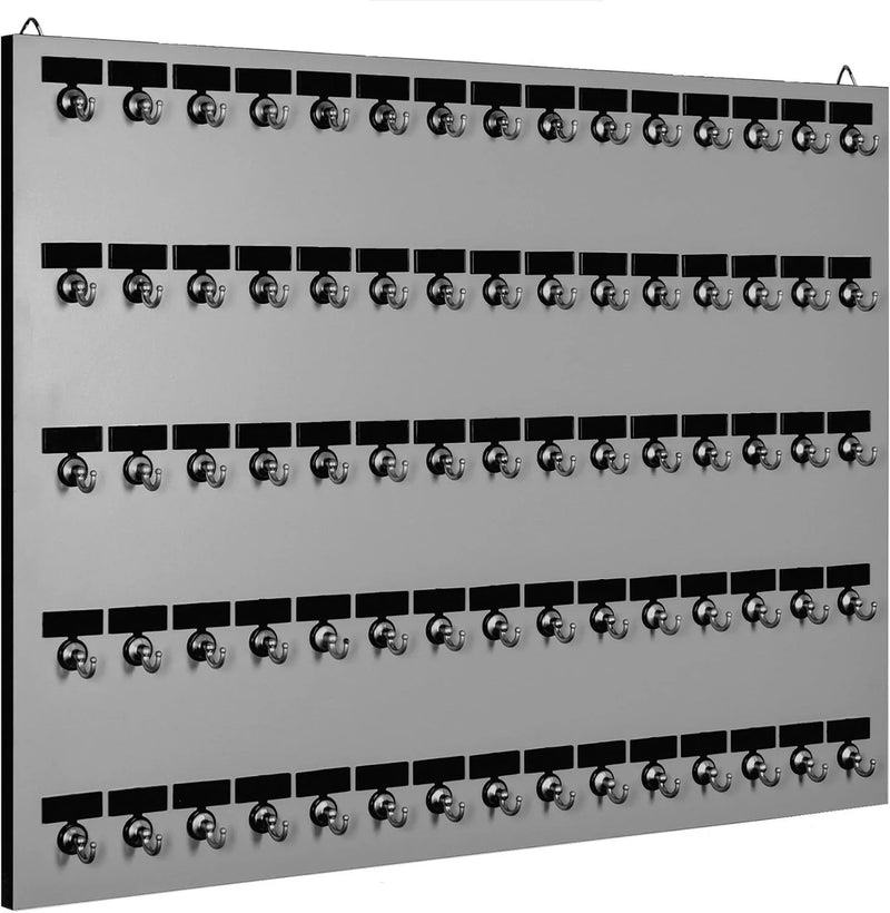 Metal key rack, equipped with 75 metal hooks fixed by bolts Y9