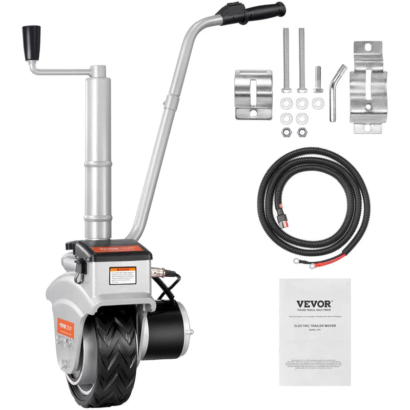 Electric trailer car, with a towing force of 5000 pounds, equipped with a 12-volt 350-watt trailer control wheel that can move at a speed of 22 feet per minute, featuring an adjustable height range from 12 inches to 24.8 inches, and equipped with 8-i U8