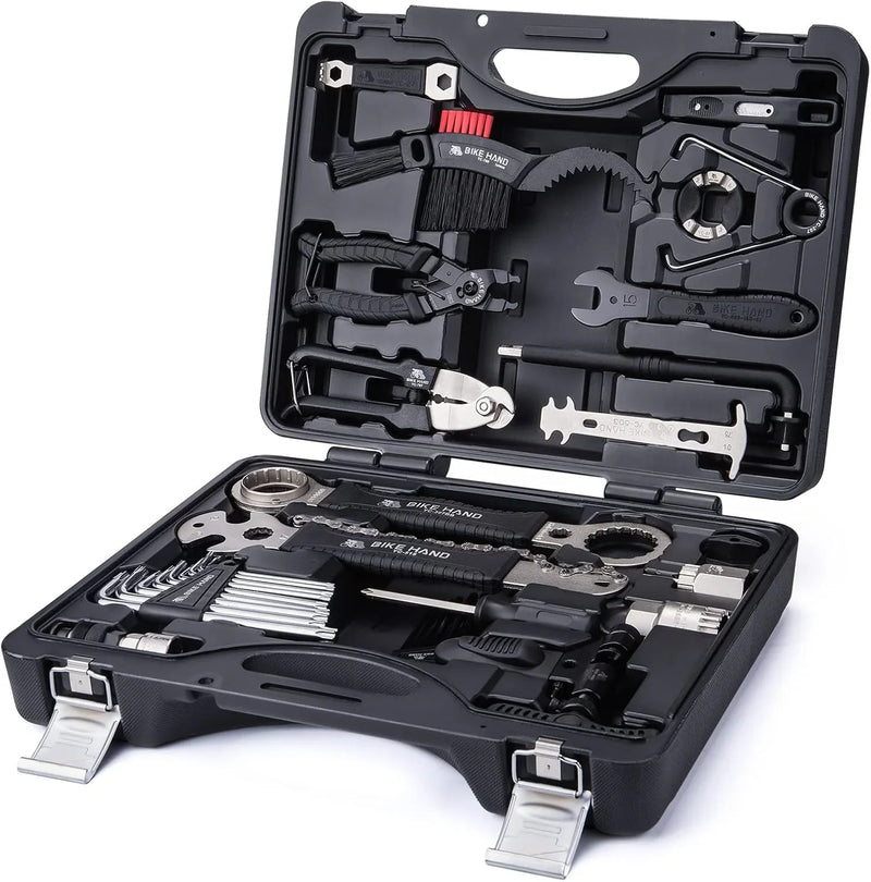 Bike Bicycle Repair Tool Kit 34 Piece Multi Tool Bicycle Maintenance Set for Road Bikes and Mountain Bikes with Tool Box S2
