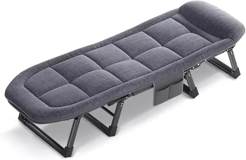 Folding Camping Cot Adults Bed,Adult Folding Bed, Rollaway Bed with Mattress for Adults Queen, High Elastic Sponge Five Adjustable Angles Good Load Bearing, Folding Bed, for Home Outdoor X9