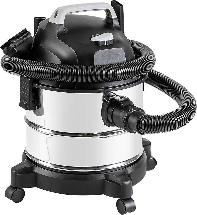 Basic type wet-dry dual-purpose vacuum cleaner, 4-gallon capacity for home use, 3 horsepower, stainless steel material, gray/black Y6