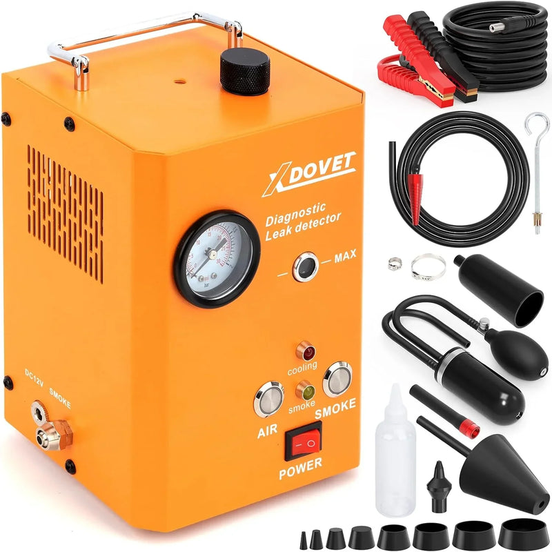 Professional Evap Smoke Machine Leak Detector, XDOVET KSD-204 Automotive Smoke Machine, Smoke Tester for Cars,Vehicles Motorcycles, Trucks E6