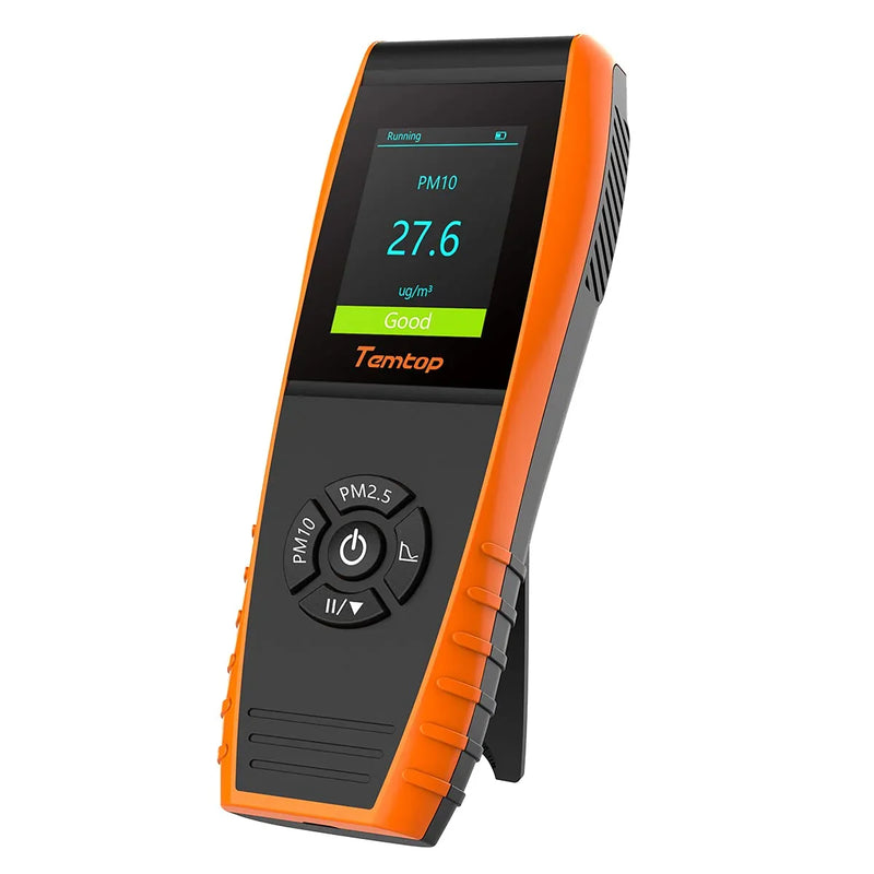 Air Quality Monitor PM2.5 PM10 Particle Counter, Formaldehyde, Temperature, Humidity, TVOC AQI Tester for Indoor/Outdoor Air Pollution Detection w/Data Export L0