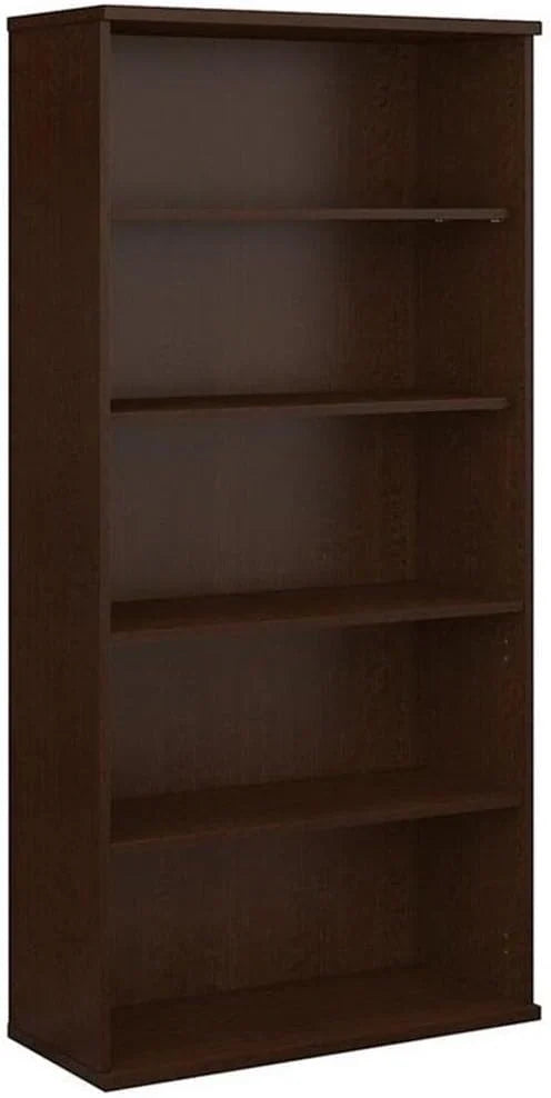 Bush Business Furniture Series C Tall 5 Shelf Bookcase in Mocha Cherry, Large Bookshelf for Home and Professional Office S9