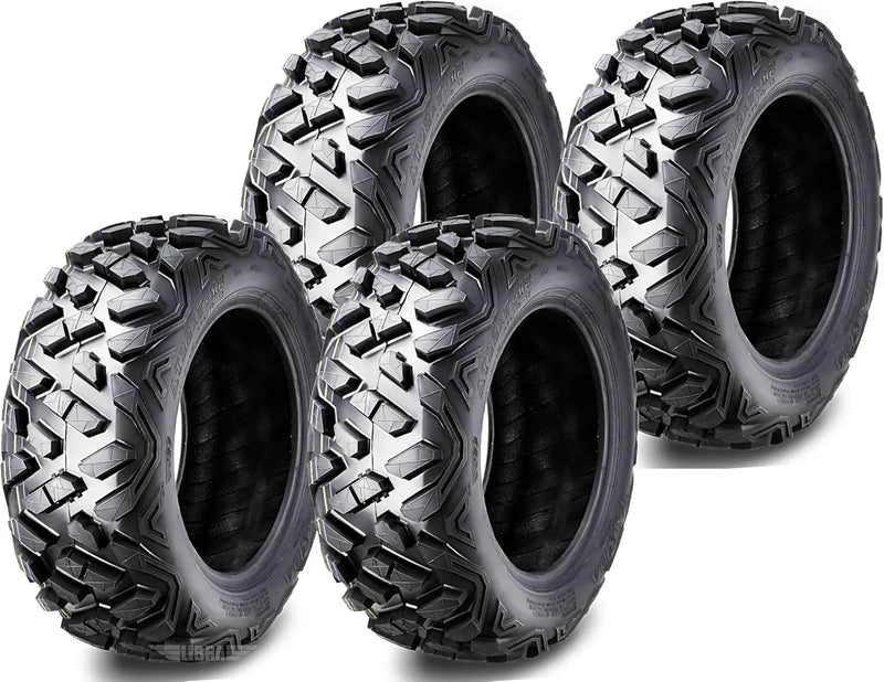 Set of 4 New ATV/UTV Tires 27x9-14 Front & 27x11-14 Rear /6PR P350-10385/10386... X1