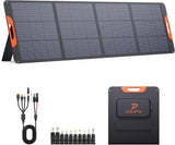 200 Watt Portable Solar Panel for Power Station,RV Essentials,200W 20V Foldable Solar Charger with Solar Cable,23.5% High Efficiency IP67 Waterproof 4 Kickstands for Camping RV Road Trip