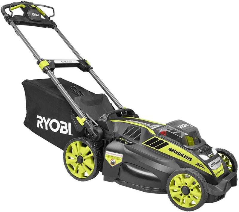 20" RY40190 40-Volt Brushless Lithium-Ion Cordless Battery Self Propelled Lawn Mower with 5.0 Ah Battery and Charger Included V2