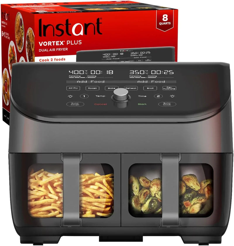 Air fryer, with a transparent casing, personalized programming, integrating 8 functions, capable of achieving various cooking methods such as frying, baking, drying, baking, heating and reheating. U6