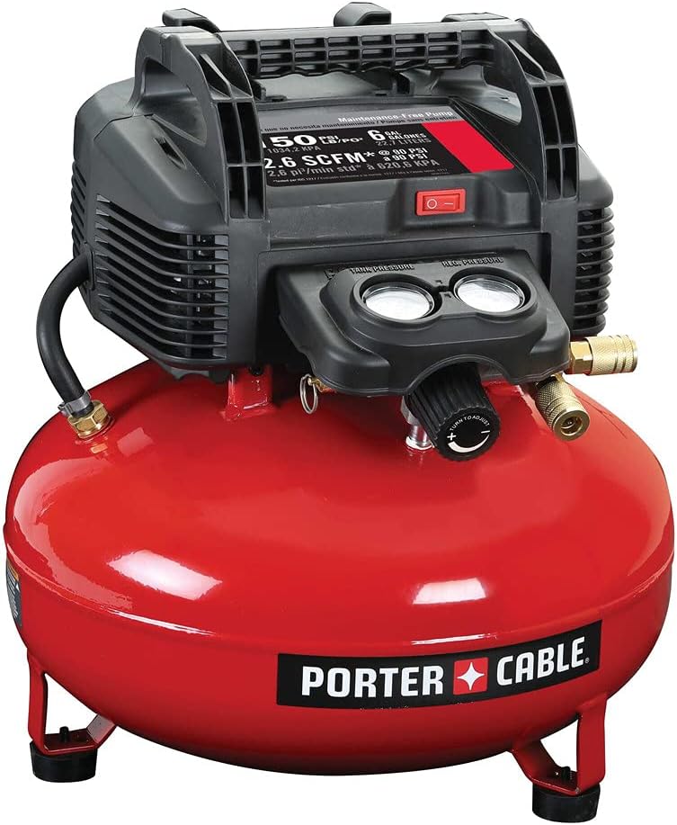 Air Compressor, 6-Gallon, Pancake, Oil-Free (C2002-ECOM) K9
