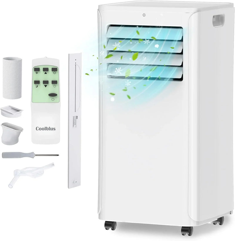 8500 BTU Portable Air Conditioners Cool Up to 360 Sq.Ft,3 IN 1 portable ac unit with Remote Control/LED Display/24Hrs Timer/Window Installation Kit & Screwdriver,White H0
