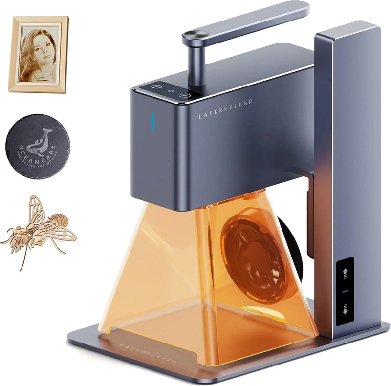 Light engraving machine, with wheels, portable and handheld laser engraving machine, suitable for engraving on wood, metal, leather and plexiglass. Laser cutting kit, equipped with multi-functional rotating wheels. V7