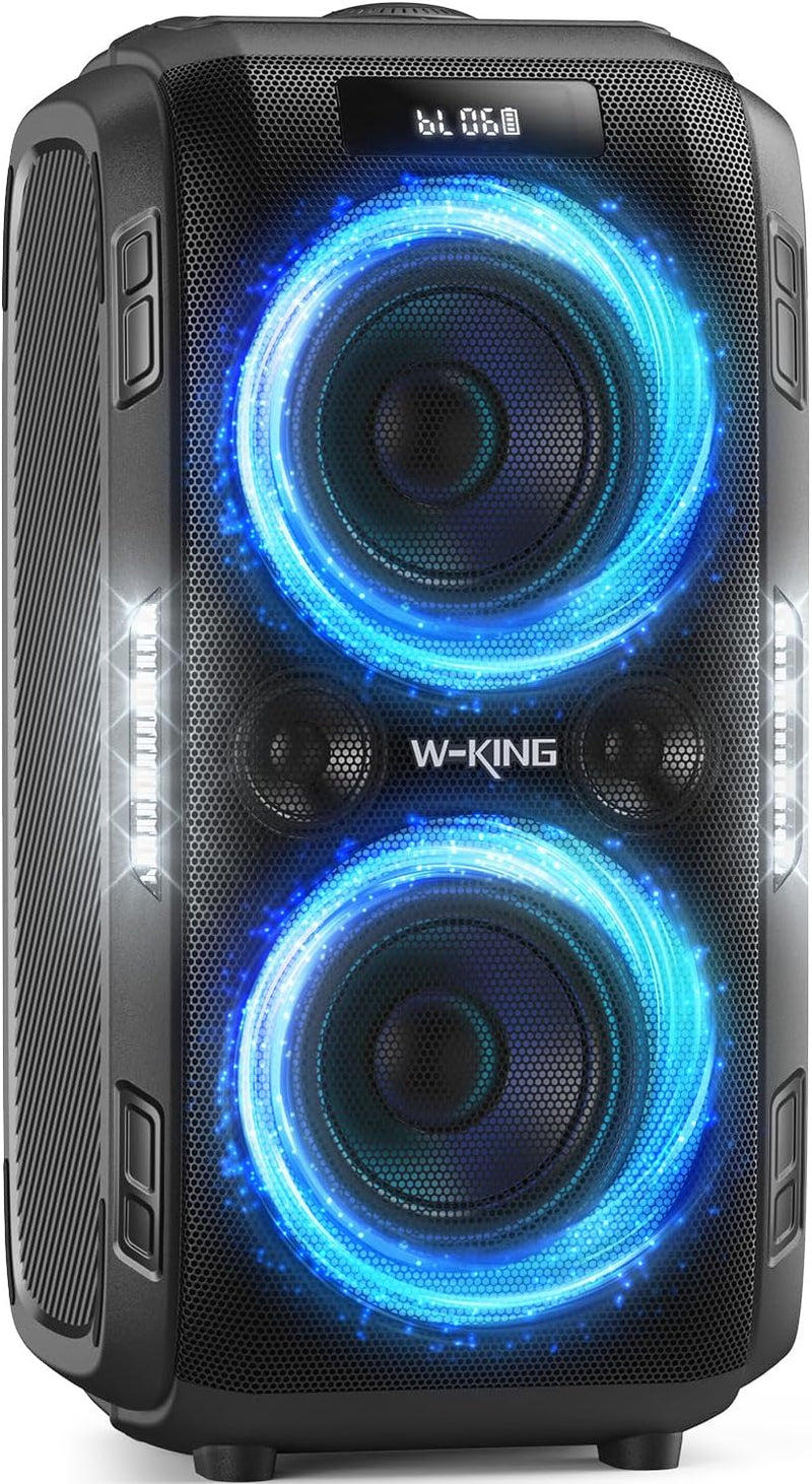 Peak Party Large Bluetooth Speaker - Maximum Volume Amplifier / 12 Custom Low-End Units / Up to 125 Decibels for 6.5-inch x 2 Low-End Speakers / Deepest Bass Effect, Large Portable Wireless Speaker, IPX5 Water Resistance Rating / Microphone Jack / RJ Y6