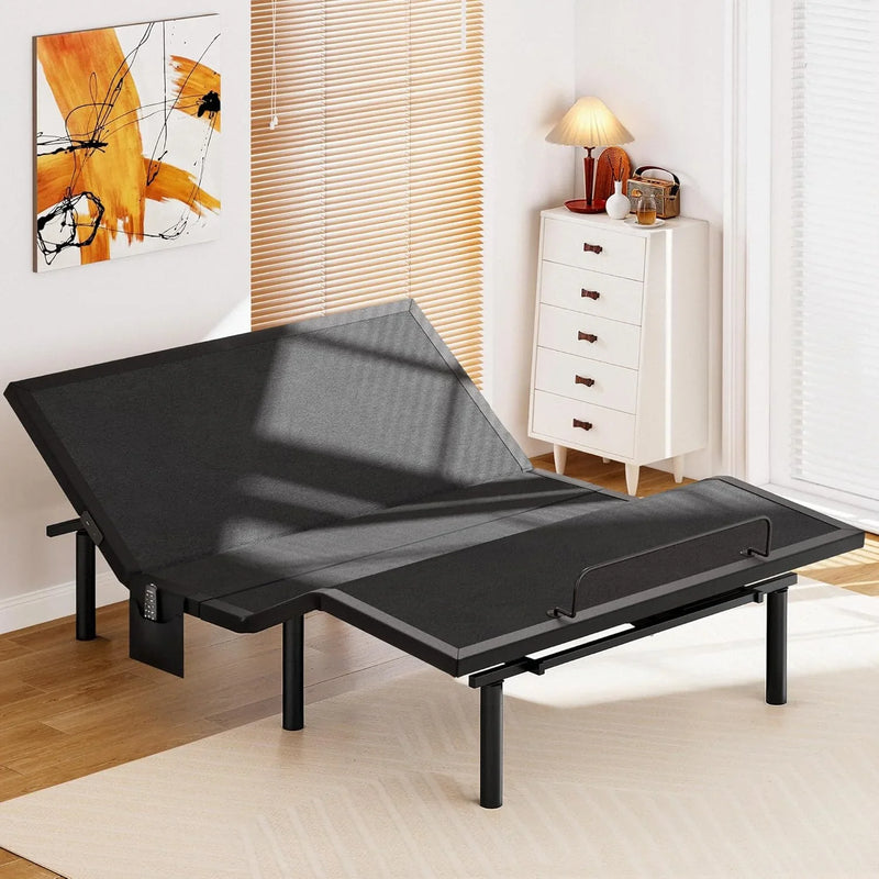Amada Full Adjustable Bed Frame, Electric Base with Wireless Remote, 4 USB Ports, LED Night Light, Head & Foot Incline, Zero Gravity, Anti-Snore - 01B-F G2