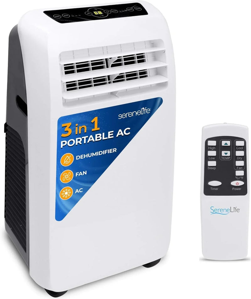 3-in-1 Portable Air Conditioner with Built-in Dehumidifier Function,Fan Mode, Remote Control, Complete Window Mount Exhaust Kit F3