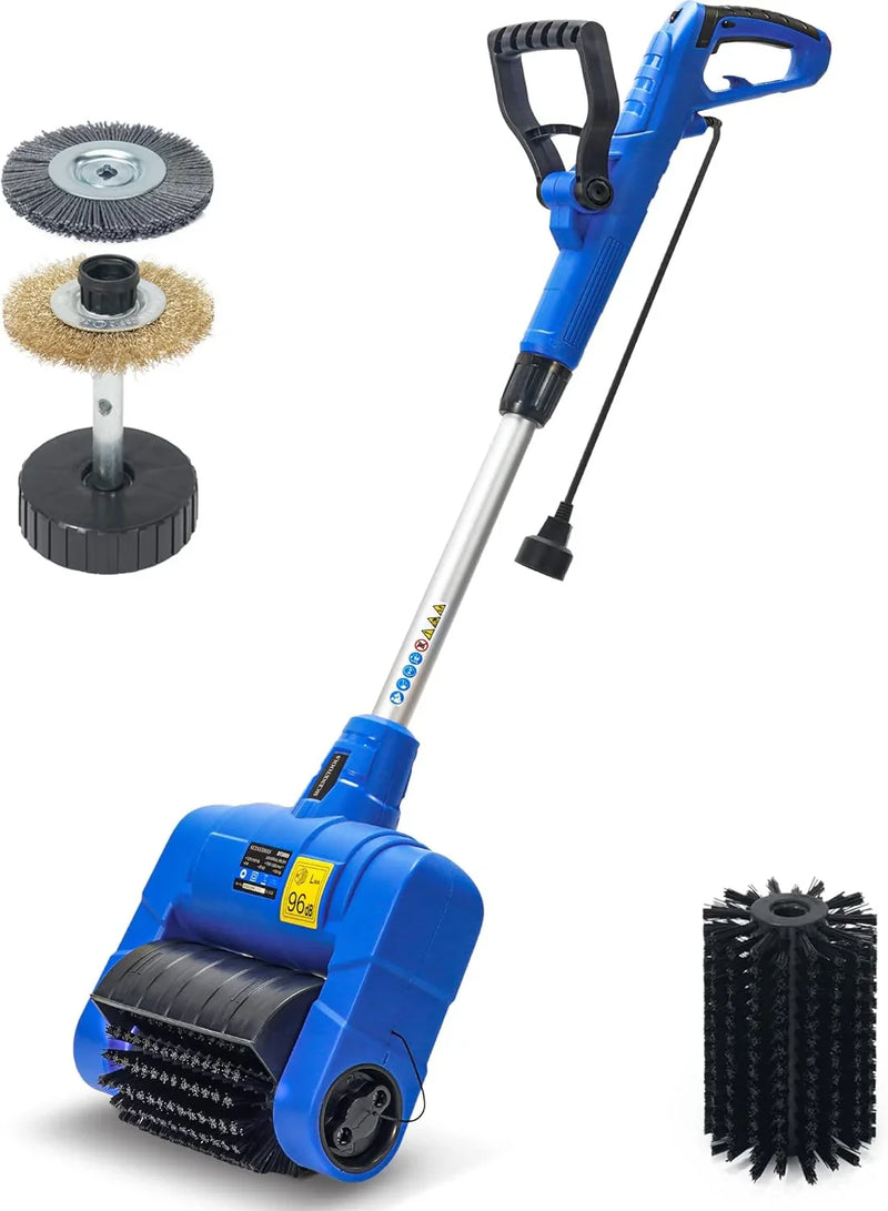 Grout Cleaner Machine with Grout Brush,Heavy Duty with Wire Surface Brush,Standy Safety Grout Scrubber,Moss,Weed Between Floor Tiles,Patio,Board,Bricks, (Outdoor Bundle) Z1