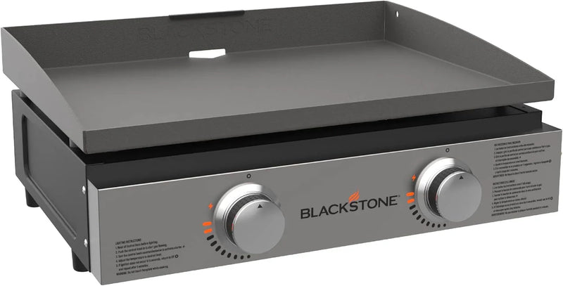 1813 Original 22” Tabletop Griddle with Hood and Stainless Steel Front Plate, Powder Coated Steel, Black M1