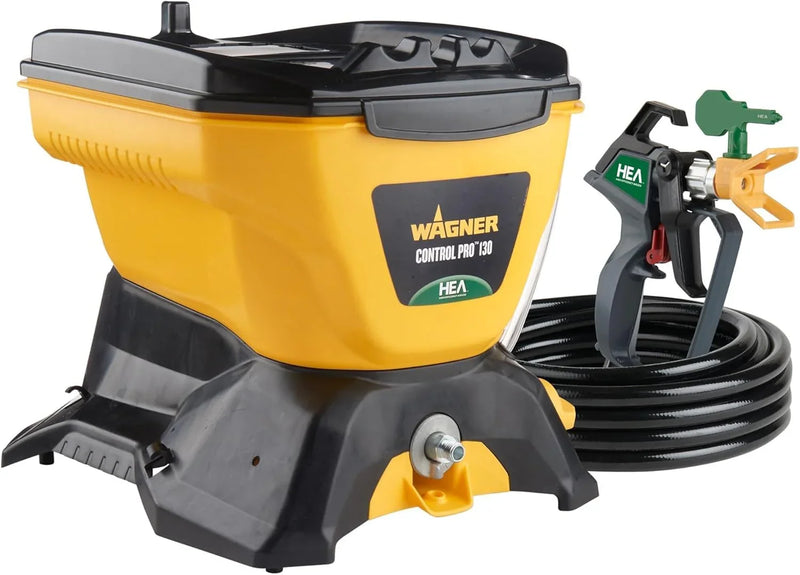 Spray gun kit, high-efficiency airless sprayer, low overspray, equipped with a 12-inch extension rod, suitable for large projects, with 515 and 413 type nozzles, yellow in color. H9
