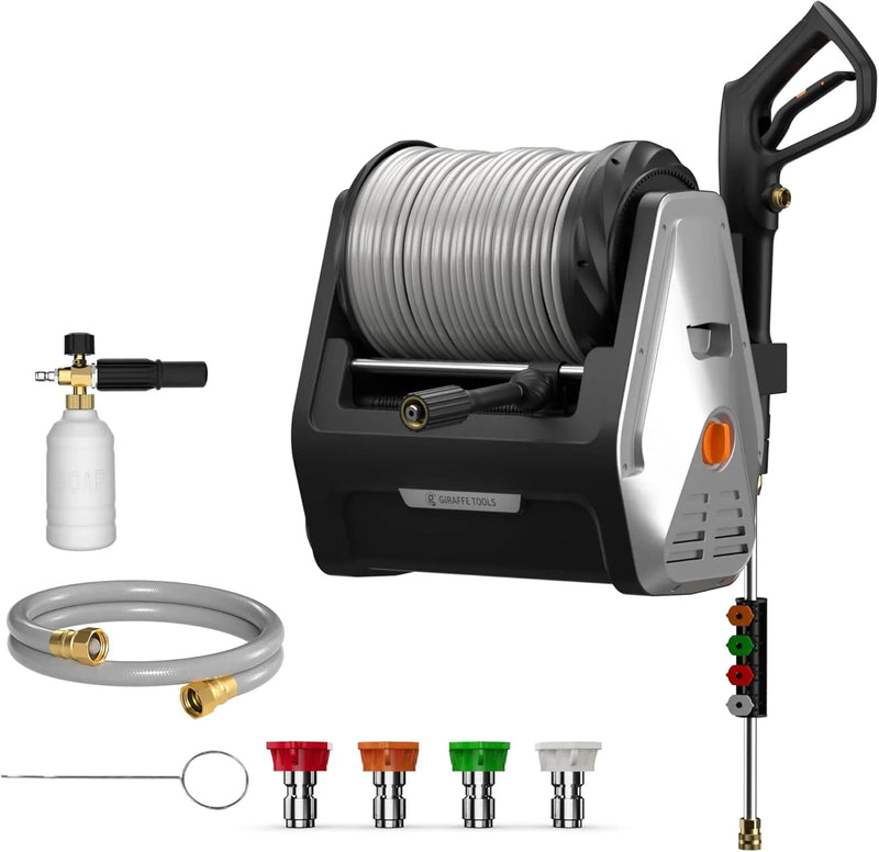 The wall-mounted high-pressure cleaning machine Plus is equipped with an upgraded 1800-watt motor, with a maximum pressure of 2900 pounds per square inch and an electric high-pressure cleaning machine that discharges 2.2 gallons per minute. It is equ B8