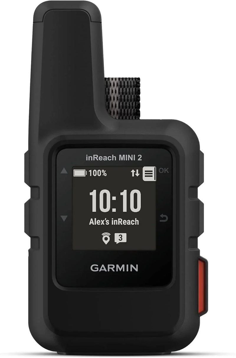 Compact and portable satellite communication device, suitable for hiking use, in orange color A2