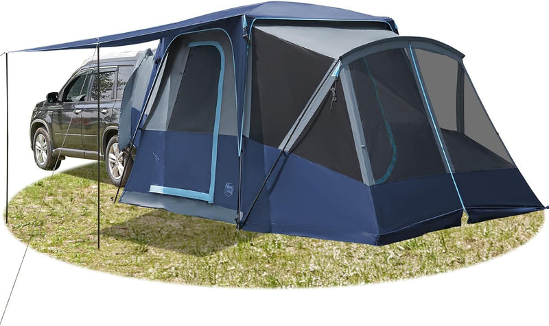 5-9 Person SUV Tent with Screen Porch and Awning for Family Camping, Weather Resistant and Portable Van or Car Tent, Includes Rainfly and Storage Bag, 13' W X 10' L X 7.1' H I3