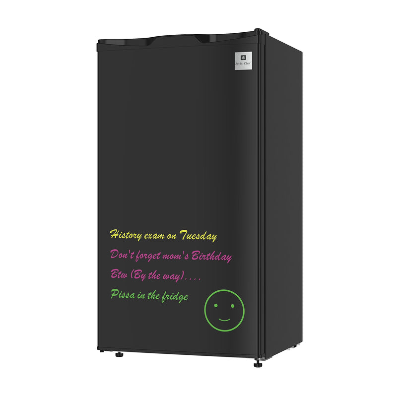 Arctic Chef 3.2 Cu. ft. Compact Refrigerator with Eraser Board Door, RFR326, Black V5