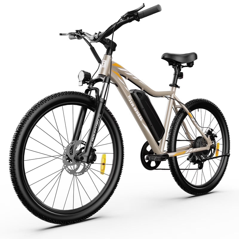 5TH WHEEL W17B 26 in Electric Bike for Adult, 500W Peak Electric Bike with 36V 10.4Ah Removable Battery, Electric Bicycle with 7 Speed, UL2849 F8