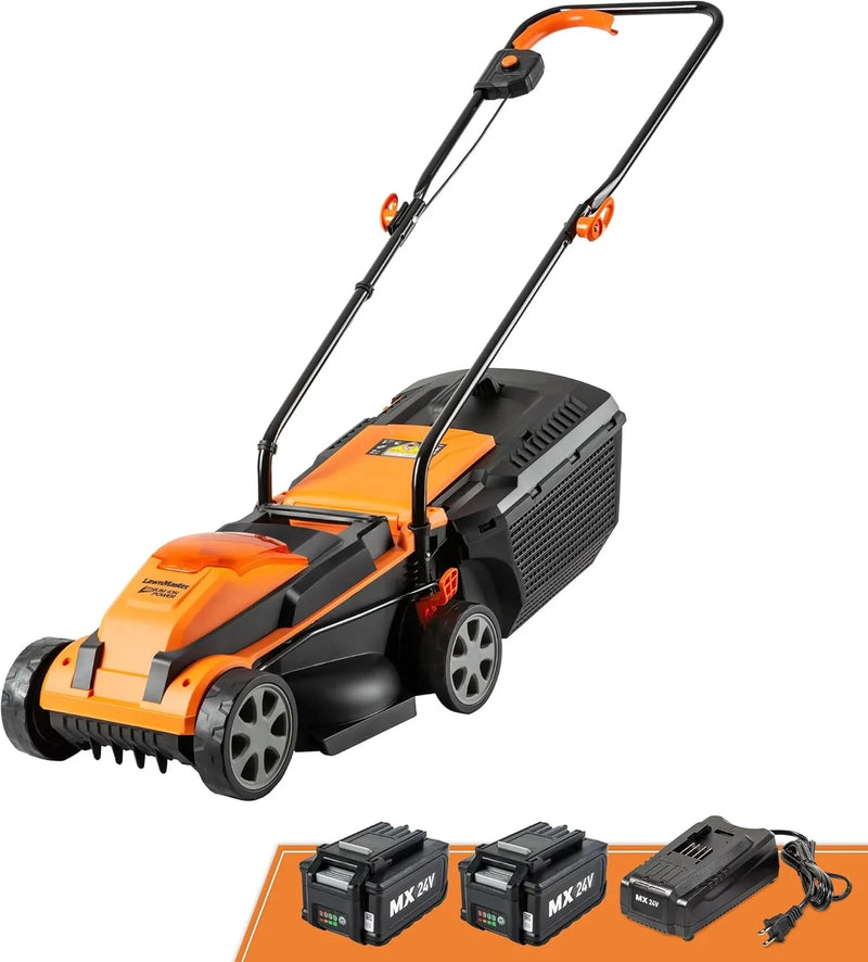 Cordless 13-Inch Lawn Mower 24V Max with 2X4.0Ah Battery and a Charger X1