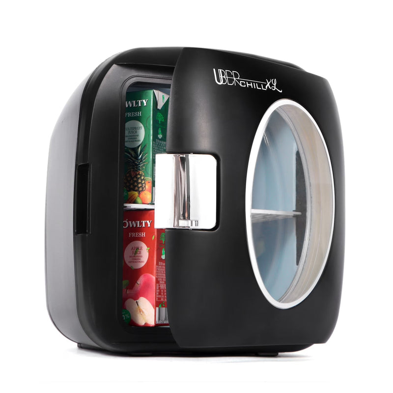 Uber Appliance Mini Fridge Retro Beverage Cooler Warmer - Personal Portable Refrigerator (9 Liters/0.32 Cu Ft) I4