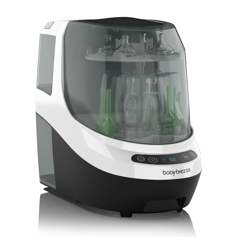 Baby Bottle Washer Pro - Baby Bottle Washer, Sterilizer Dryer - All in One Machine Cleans Bottles, Pump Parts, & Sippy Cups - Replaces Hand Washing, Bottle Brushes and Drying Racks-Brezza W9
