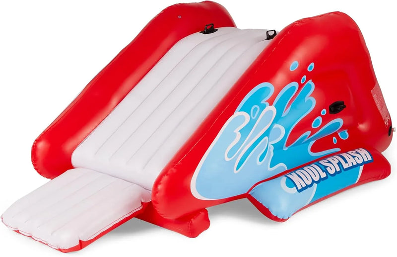 Kool Splash Inflatable Water Slide Swimming Pool Play Center with Built in Sprayers for Kids and Adults, Ages 6 and Up, Blue U7