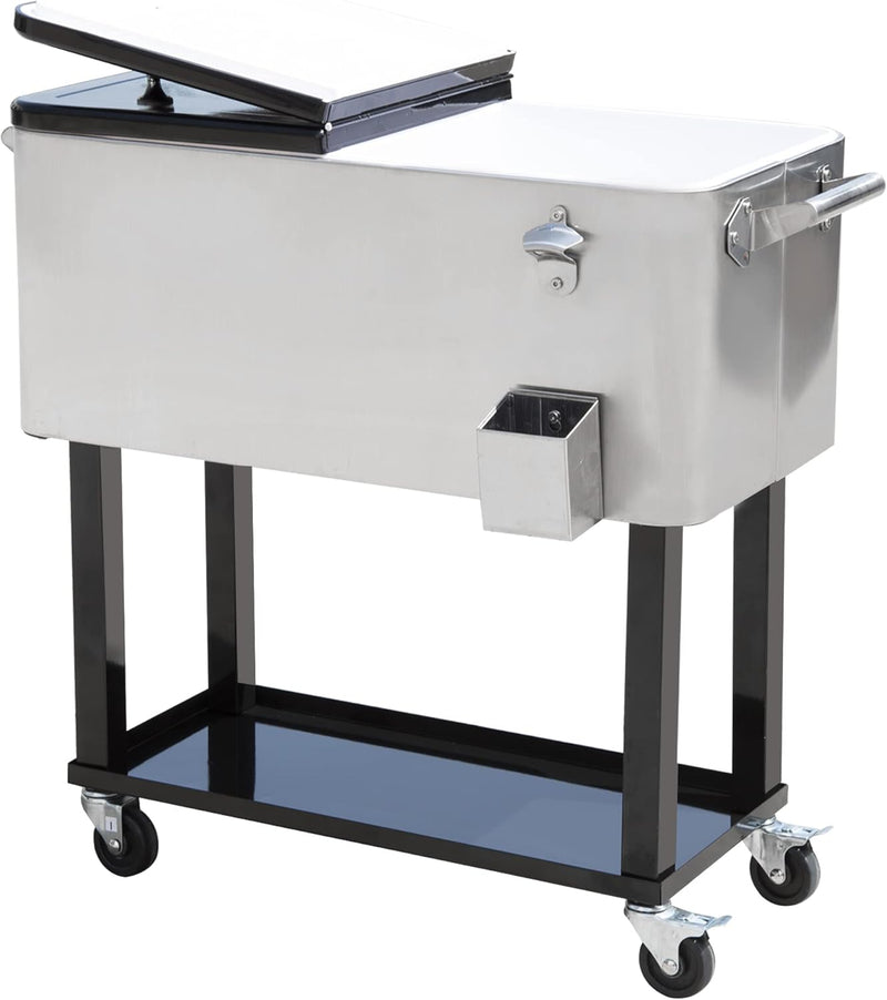 Portable Rolling 80 Quart Steel S4