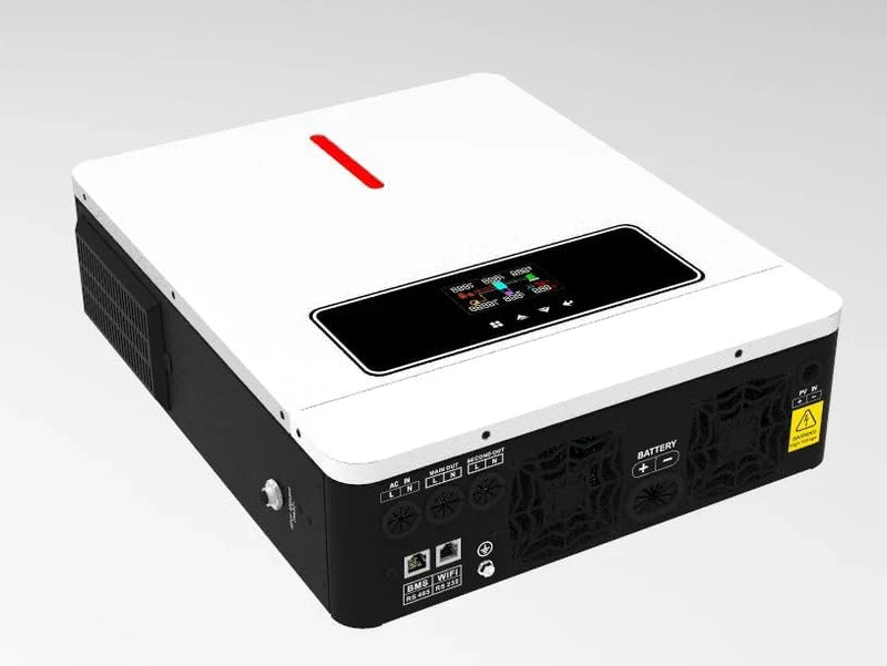 3600W Hybrid Pure Sine Wave Power Inverter with 120A MPPT Solar Charger .dc 24V to ac 110v 60HZ Solar Converter for Home,Car ＆Cabin (DC24V(Range20V-30V) 3600VA) Y3