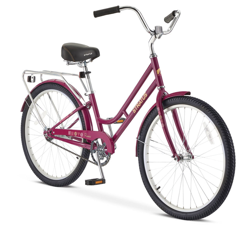 Adult Stratus Recess Bicycle, 24-in Wheel, Single Speed, Steel Frame, Purple K9