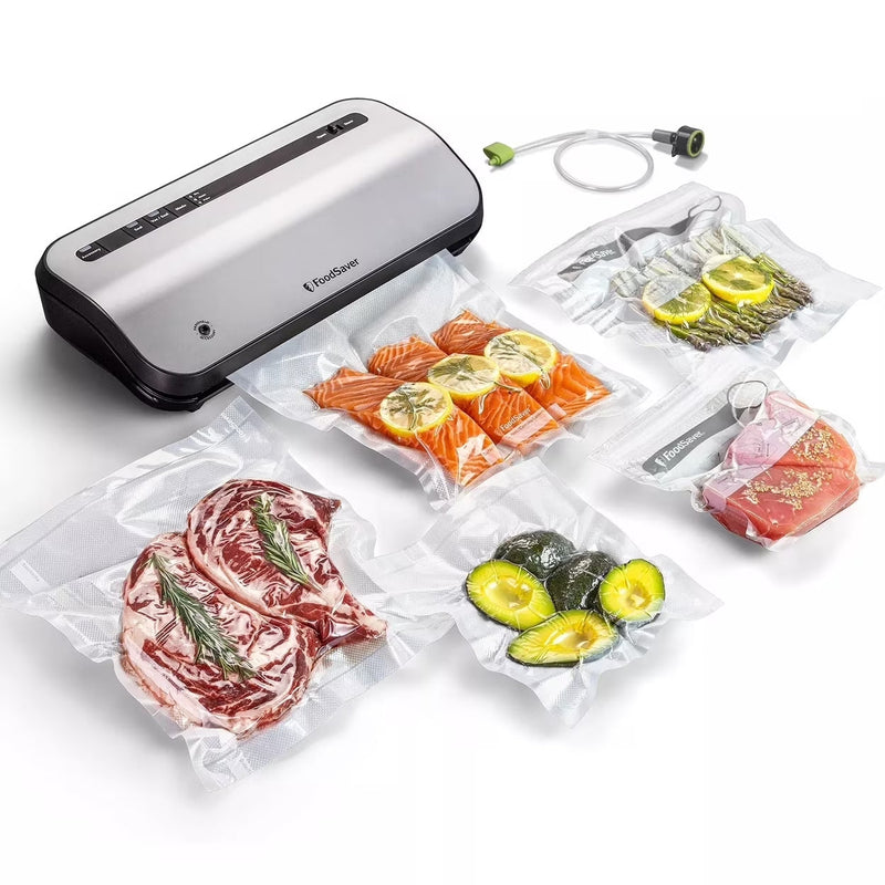 FoodSaver 2195546 Preserve Vacuum Sealer, Special 14-Piece Starter Kit with Vacuum Seal Roll and Bags O2